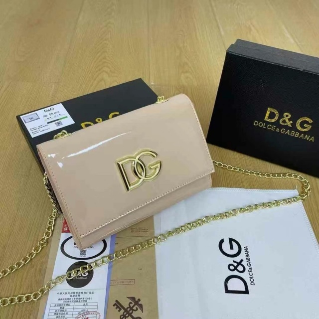 Metal Logo Chained Leather Messenger Bags