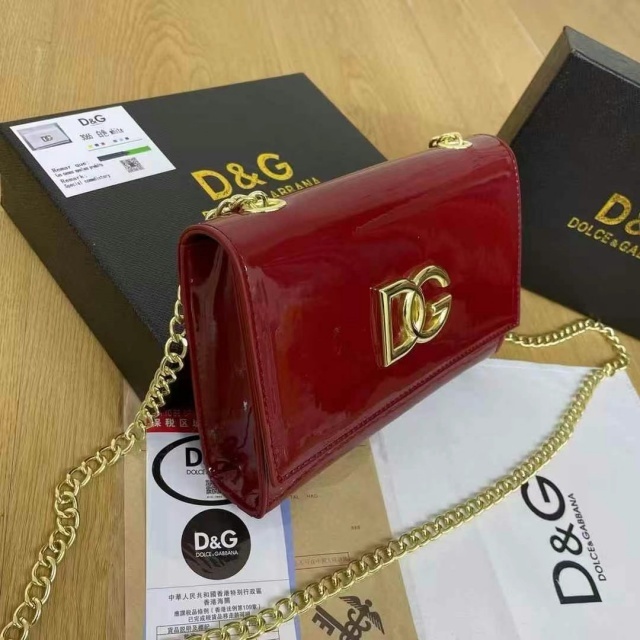 Metal Logo Chained Leather Messenger Bags