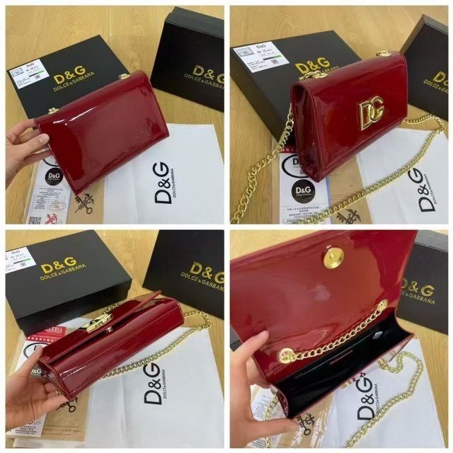 Metal Logo Chained Leather Messenger Bags