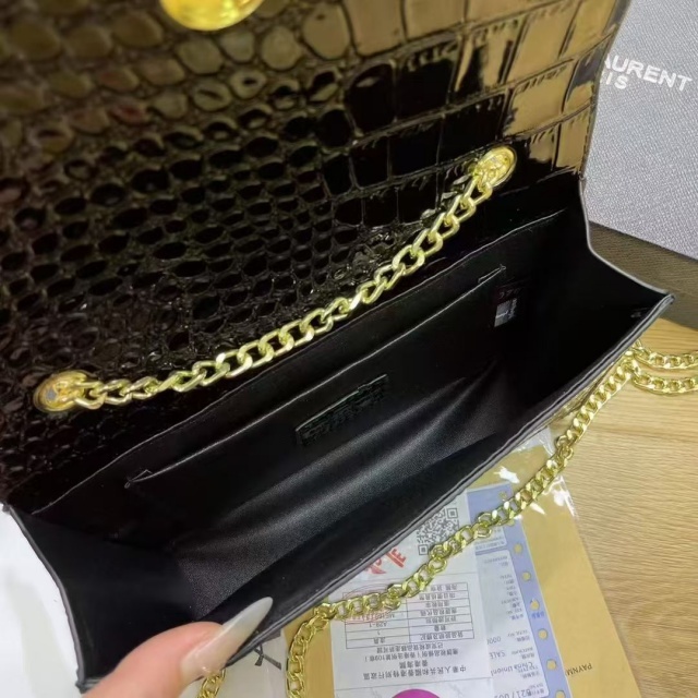 Snakeskin Leather Chained Messenger Bags