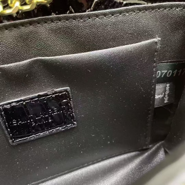 Snakeskin Leather Chained Messenger Bags