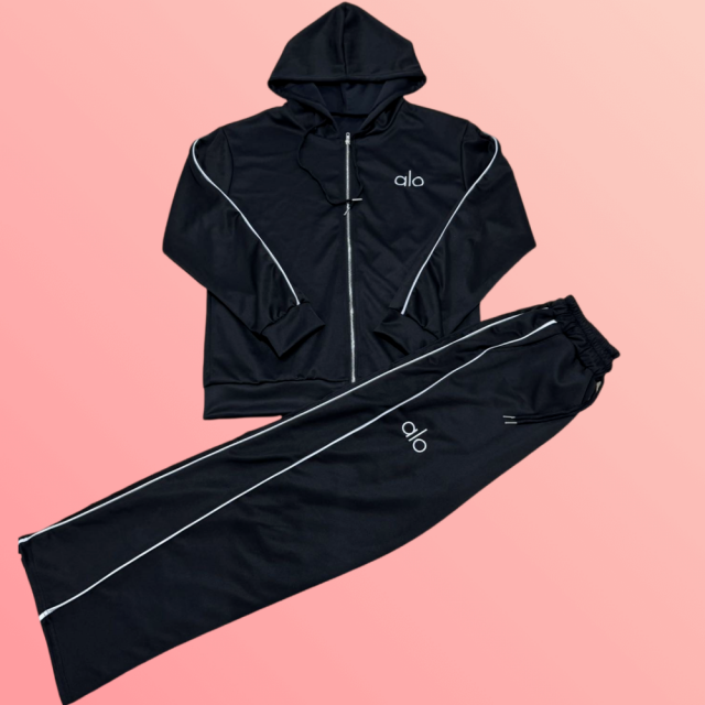 Fashion Embroidery Women Hooded Casual Tracksuit Set