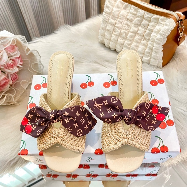 Fashion Cherry Heeled Women Summer Sandals