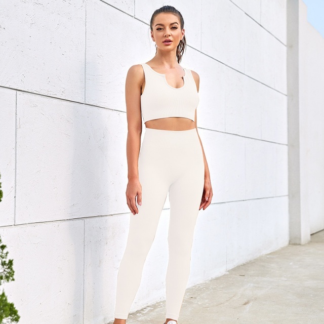 U Neckline Activewear Jogging Pant Set