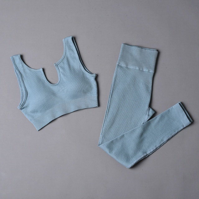 U Neckline Activewear Jogging Pant Set