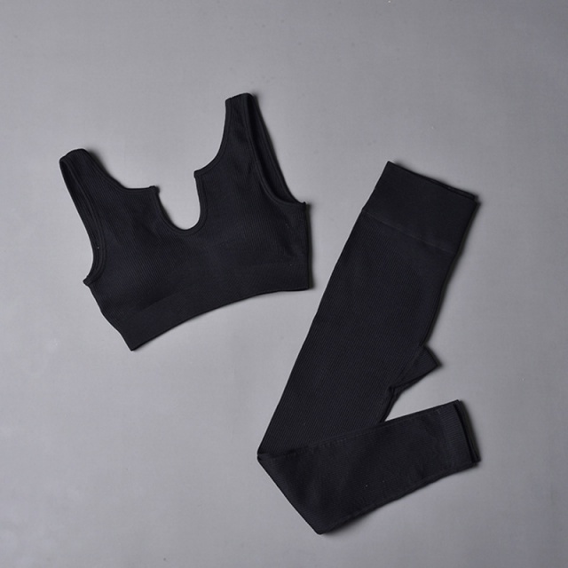 U Neckline Activewear Jogging Pant Set
