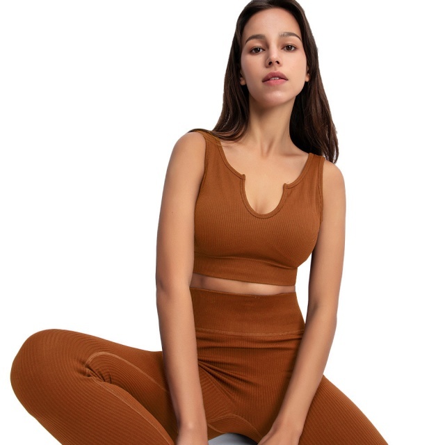 U Neckline Activewear Jogging Pant Set