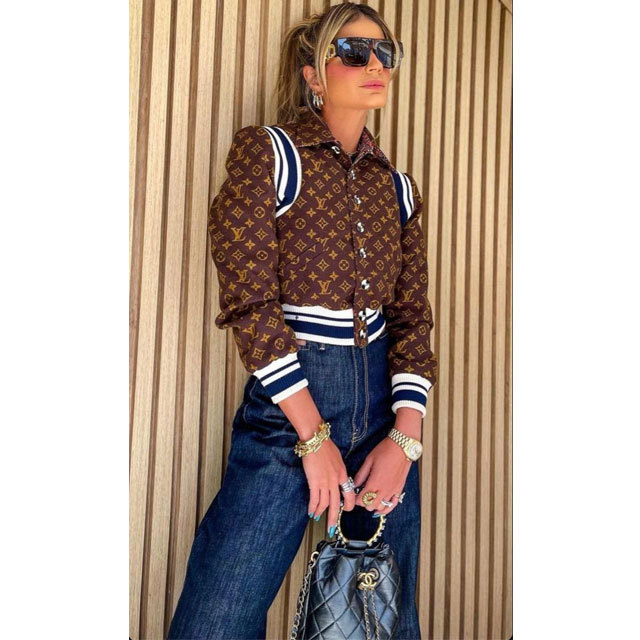Fashion Women Plus Size Baseball Jackets