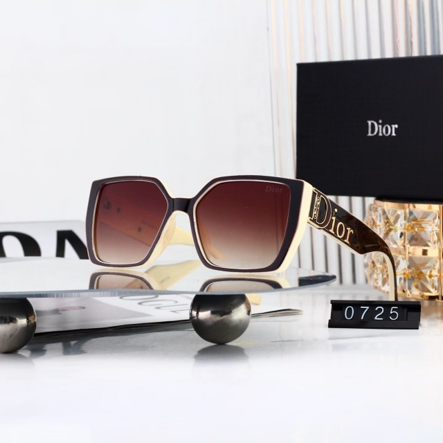 Gradient Color Large Frame Luxury Sunglasses