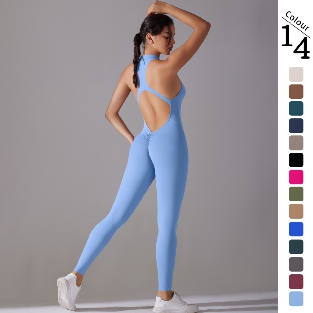 Sleeveless Cut Out Activewear Jumpsuit