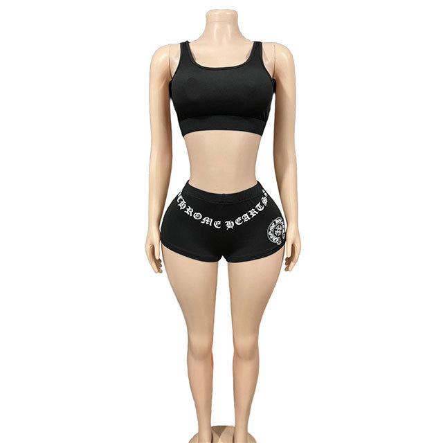 Printed Tank Top Mini Short Set