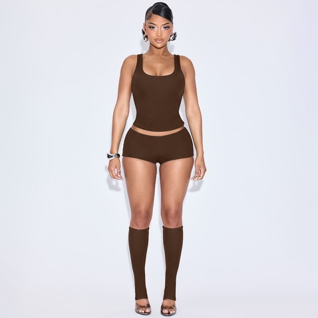 Sheer Mesh Long Sleeve Top Short Set (4 pieces)