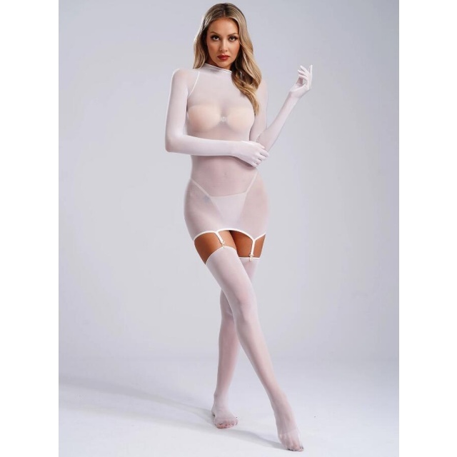Solid Color Body Stockings Leotard Suspender Bodysuit