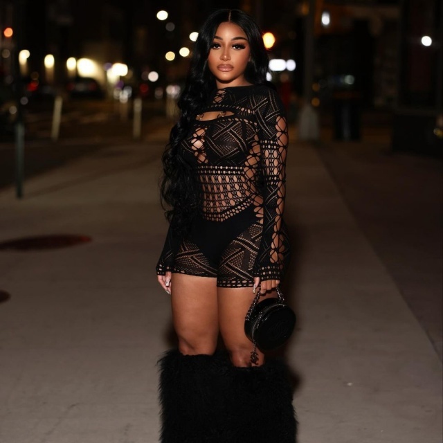 Hollow Out Sheer Lace Lingerie Romper
