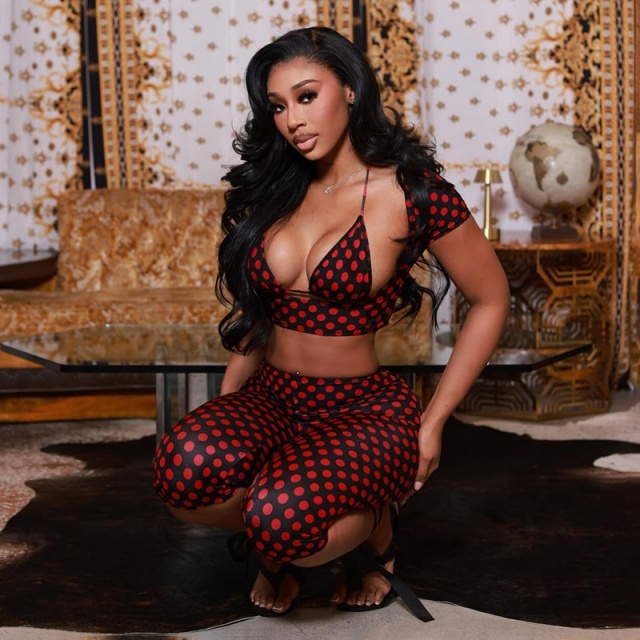 Polka Dot Printed 3 Pieces Suit Set