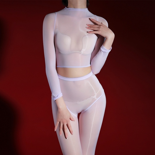 Sheer Mesh Tight Stocking Two Pieces Set