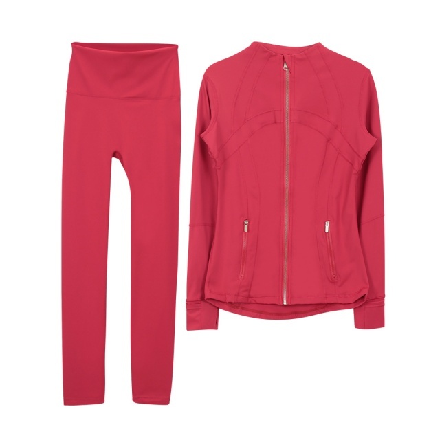 Gold Zipper Slim Fit Yoga Pant Set (come with logo and tag )