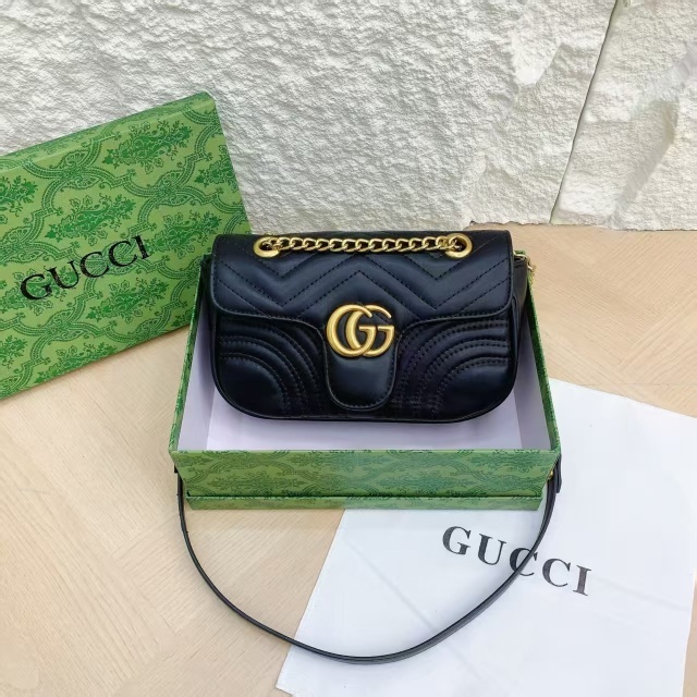 Fashion Logo Chained Leather Messenger Bags