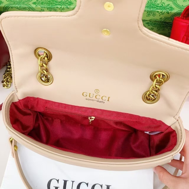 Fashion Logo Chained Leather Messenger Bags