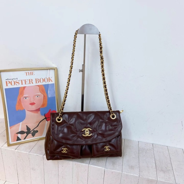 Metal Logo Leather Fashion Women Handbags