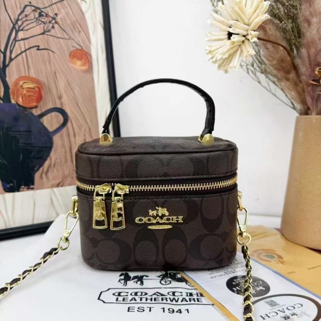 Metal Logo Women Luxury Crossbody Makeup Bags
