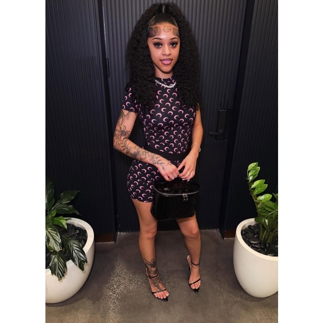 Moon Printed Slim Fit Short Set