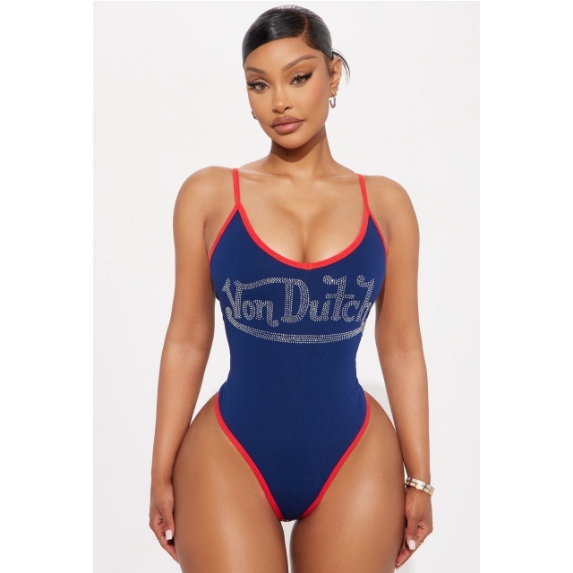 Printed Cami Bodysuit Top Slim Fit Pant Set