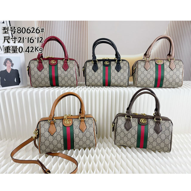 Printed Leather Women Crossbody Boston Bags