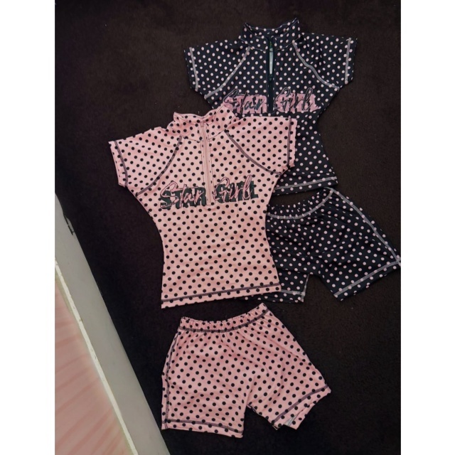 Star Girl Dots Printed Slim Fit Short Set