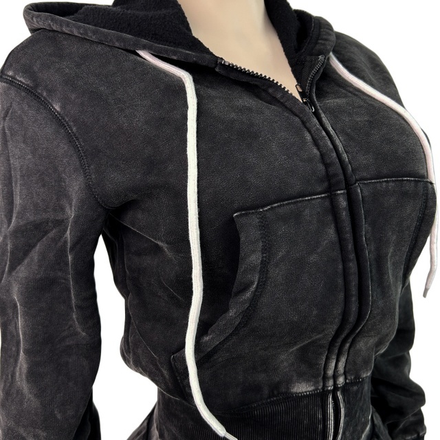 Washed Distressed Slim Shorts Set