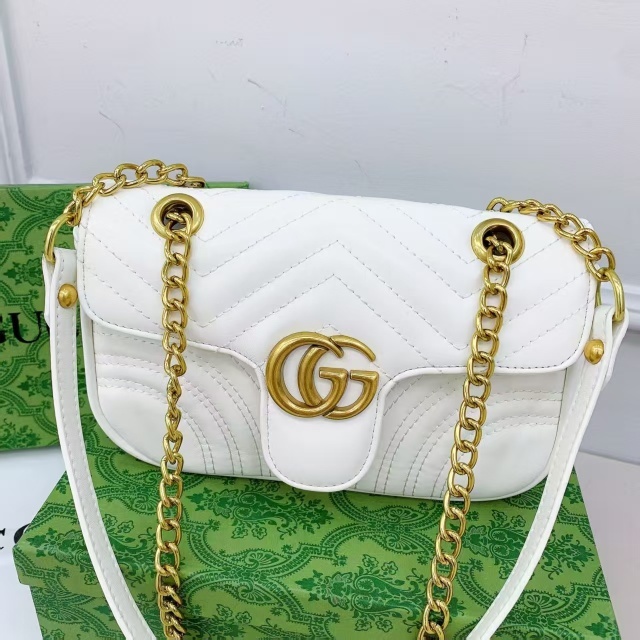Fashion Logo Chained Leather Messenger Bags