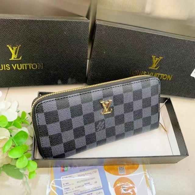 Fashion Leather Printed Zipper Wallets