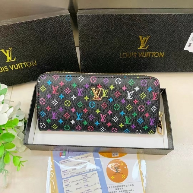 Fashion Leather Printed Zipper Wallets