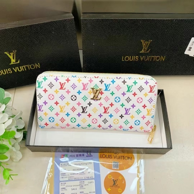 Fashion Leather Printed Zipper Wallets