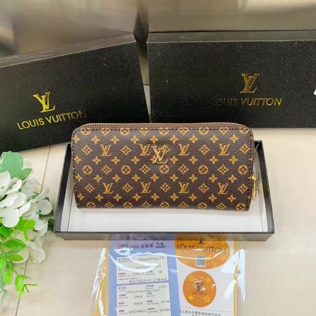 Fashion Leather Printed Zipper Wallets