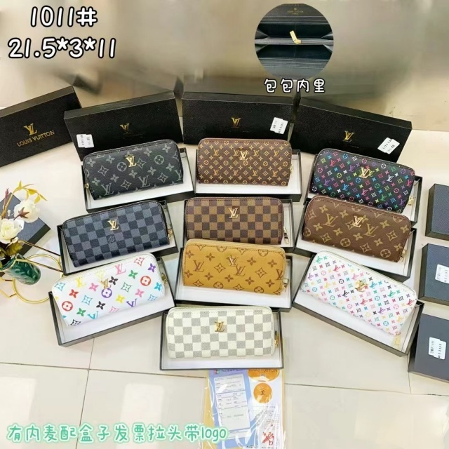 Fashion Leather Printed Zipper Wallets