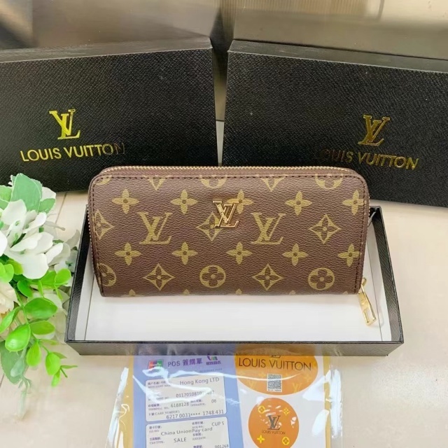 Fashion Leather Printed Zipper Wallets