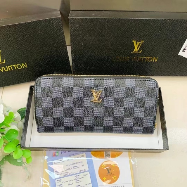 Fashion Leather Printed Zipper Wallets