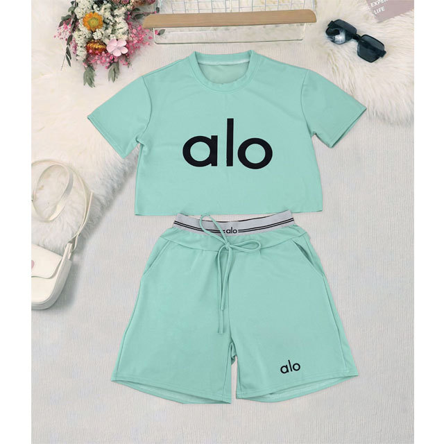 Fashion Letter Print Sport Short Set