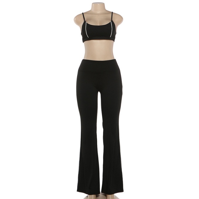 Suspender Top Low-waisted Leggings Set
