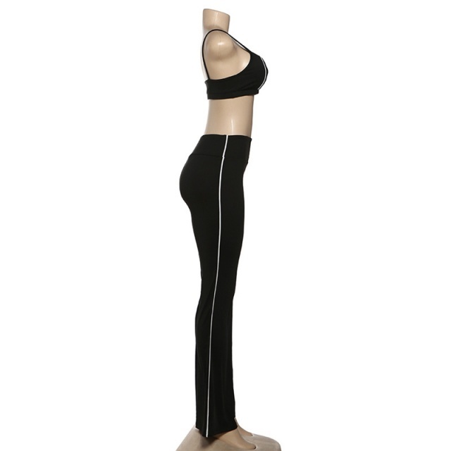 Suspender Top Low-waisted Leggings Set