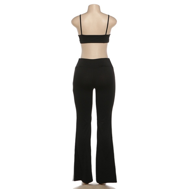 Suspender Top Low-waisted Leggings Set