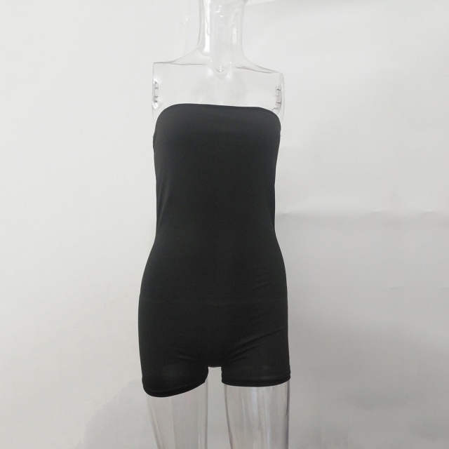 Off Shoulder Strapless Slim Fit Romper