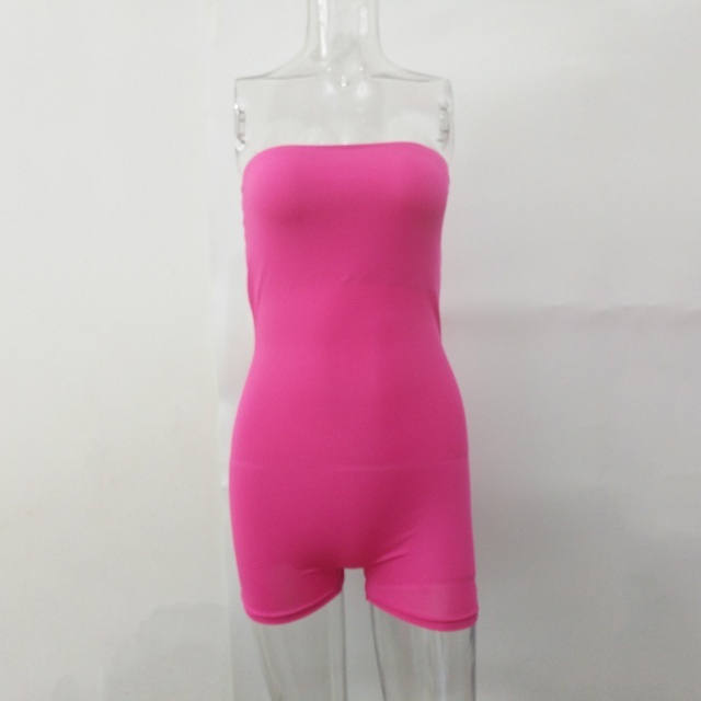 Off Shoulder Strapless Slim Fit Romper