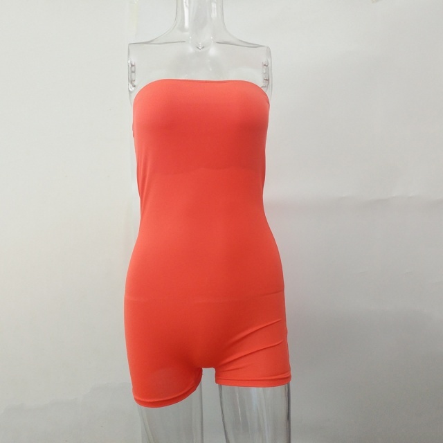 Off Shoulder Strapless Slim Fit Romper