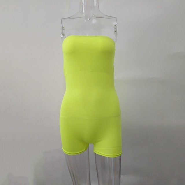 Off Shoulder Strapless Slim Fit Romper