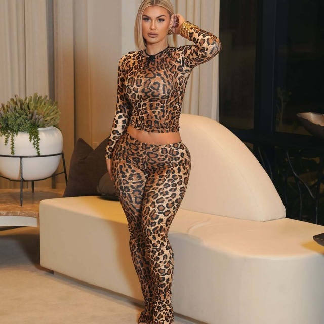 Snake Skin Printed Slim Fit Pant Set