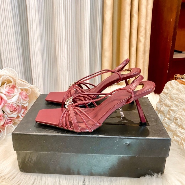 Fashion Logo Women Thin Heeled Sandals