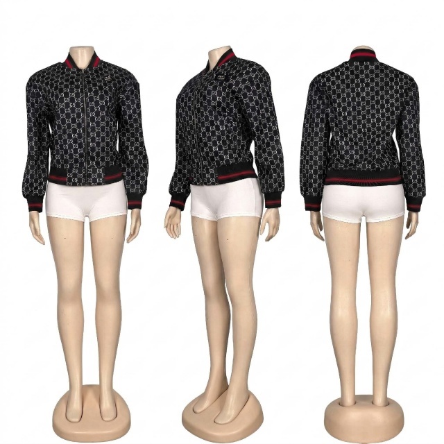 Fashion Zipper Women Plus Size Jackets