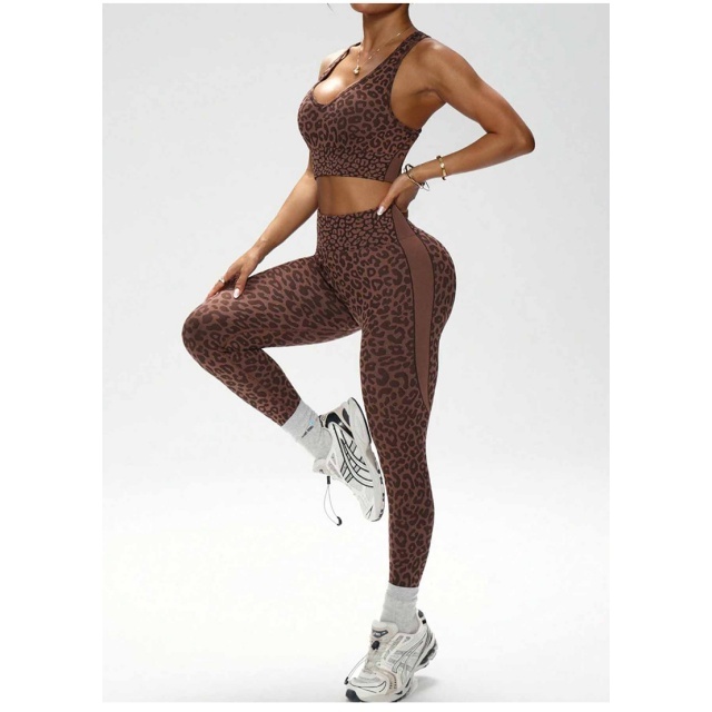 Leopard Printed Sport Yogawear Pant Set